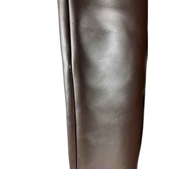 Toteme Brown Leather Knee Boots Size 7 - Picture 9 of 9